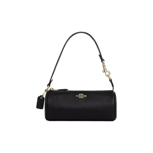 COACH Nolita Refined Pebbled Leather Handbag, Shoulder Bag Women's Black