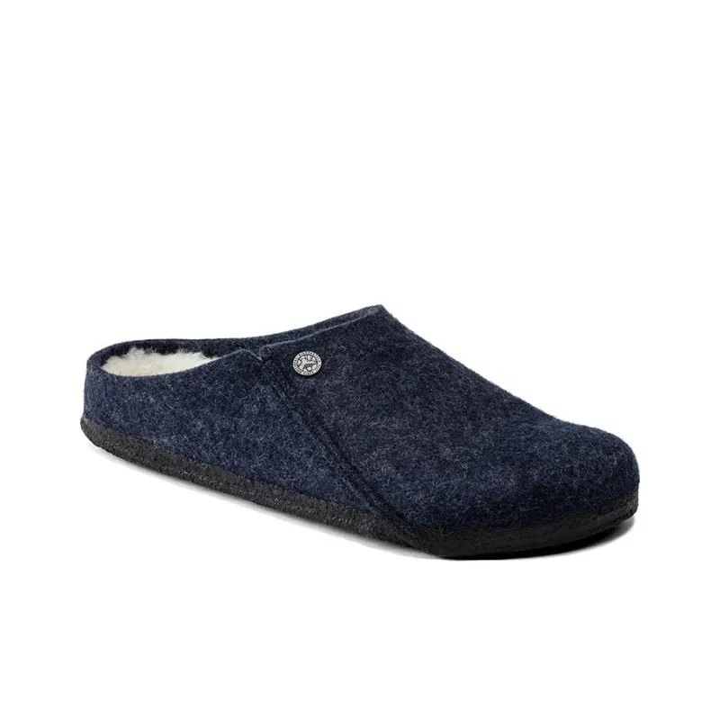 Birkenstock Zermatt Shearling Clog Wool Felt Dark Blue-2