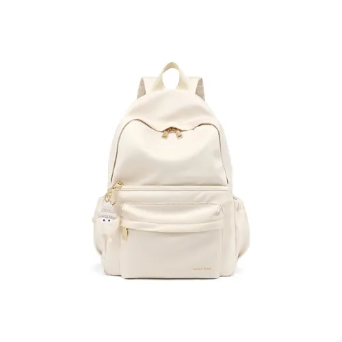MAKEUP KITTEN Polyester Handbag Backpack Backpack Regular Unisex Ecru