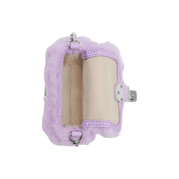 MARC JACOBS Teddy Fleece With Leather Trim Bag Accessory Women's Lilac-2