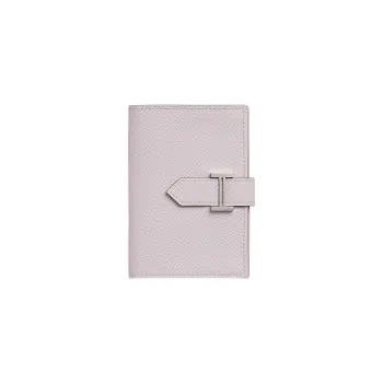 HERMES Bearn Epsom Calfskin Card Holder Wallet Regular Women's Light Pink