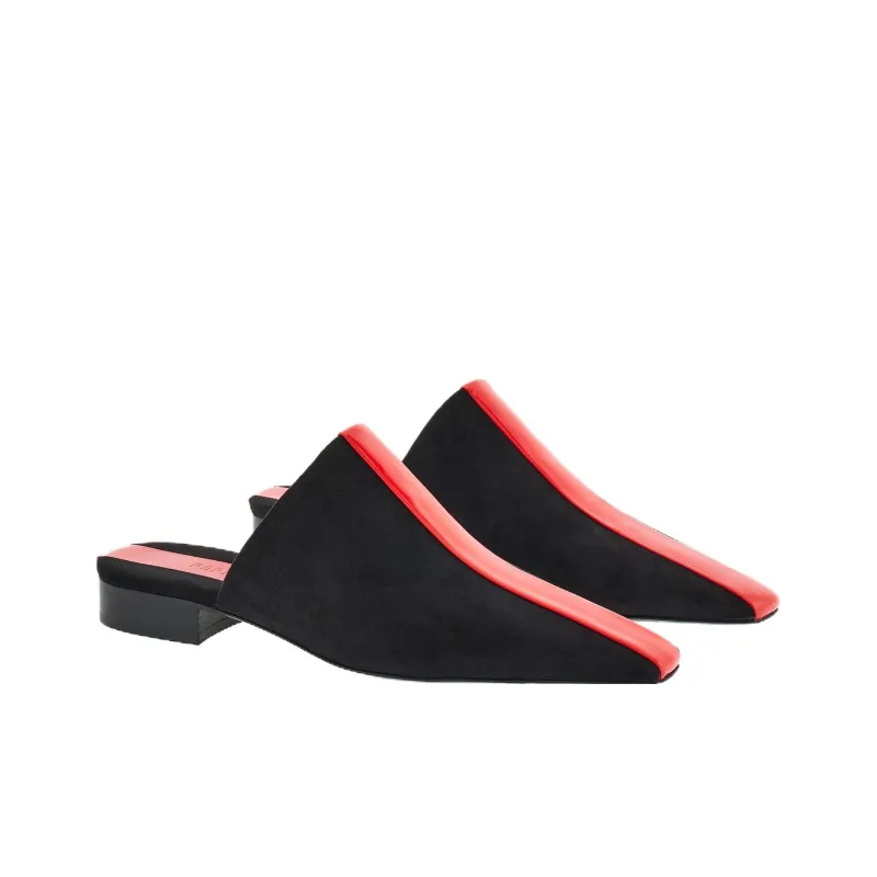 FERRAGAMO Wrap toe Slippers 2cm Women's Black-1