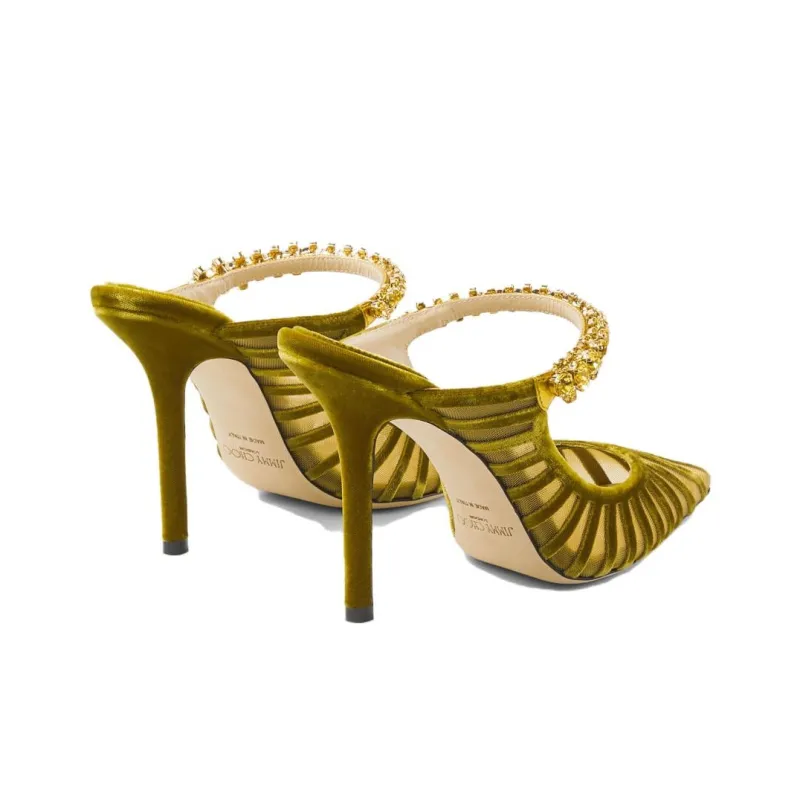Jimmy Choo Bing 100mm Crystal-embellished Mules-3