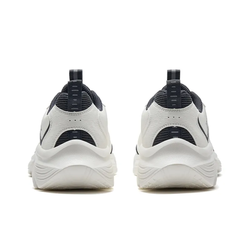 XTEP Cushioning Anti Slip And Wear Resistant Low Top Running Shoes Men's Sail White Coal Black-3