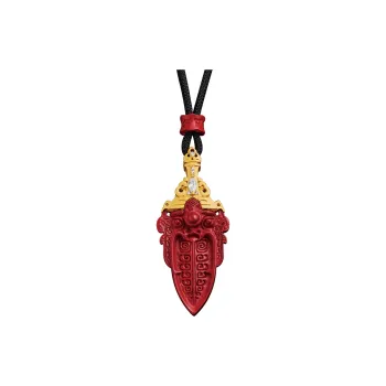 Moonstone Edge Reconstructed Cinnabar Jade Pendants Unisex