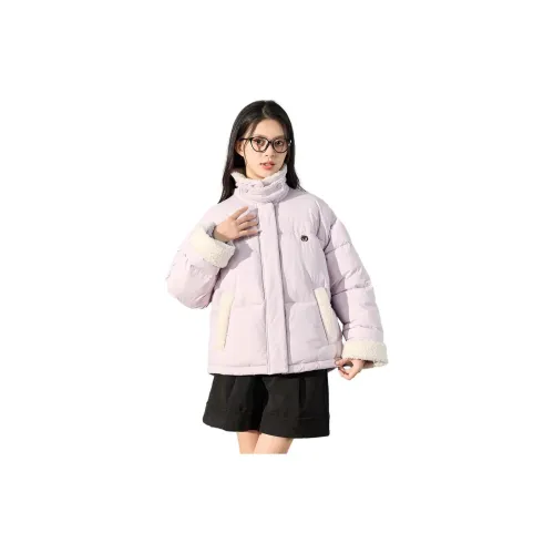 Tonlion Puffer Jackets Women's Sheer Purple