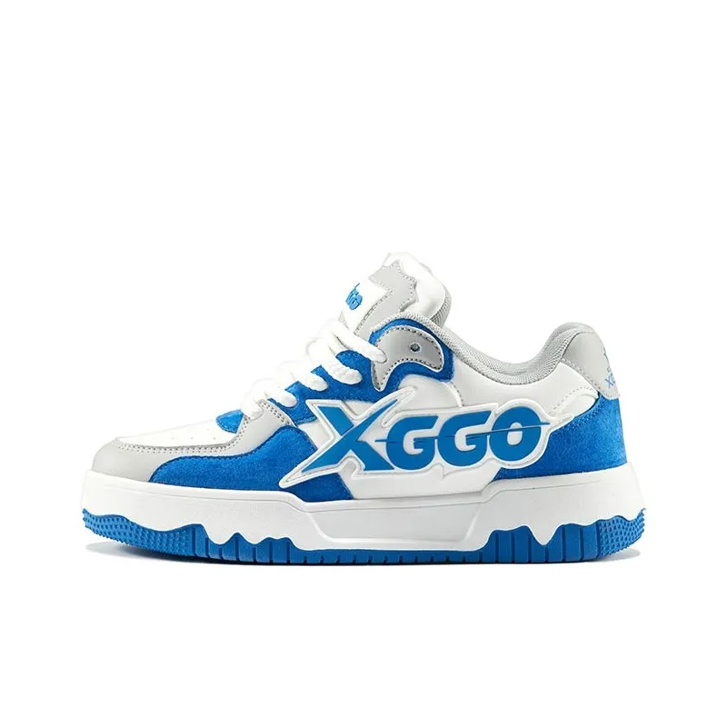 XIANGGUAN XGGO Lightning No.1 Wear Resistant Slip Resistant Low Top Skateboard Shoes Unisex White Blue-0