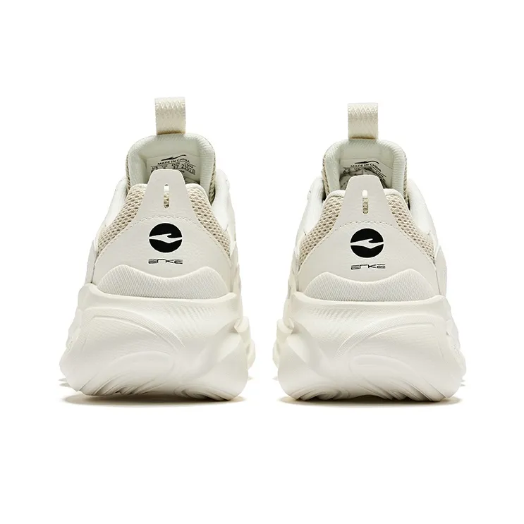 Erke Chasing The Light Low Top Casual Shoes Women's White Gray-3