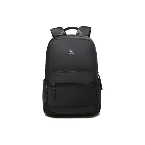 SEPTWOLVES Fabric Backpack Backpack Travel Bag Medium Size Unisex Black