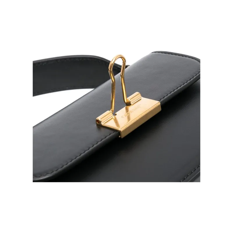 OFF WHITE Binder Leather Shoulder Bag-2