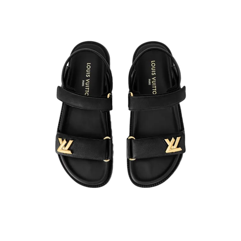 LOUIS VUITTON Sunset Beach Sandals Women's Black-2