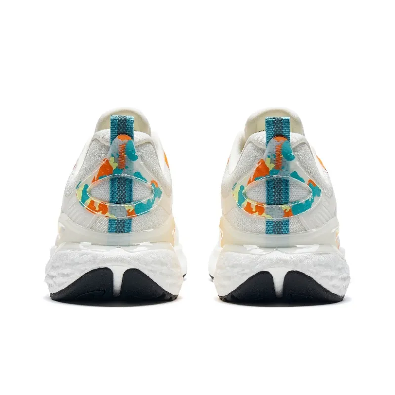 XTEP Cushioning Anti Slip And Wear Resistant Low Top Running Shoes Men's White Orange-3