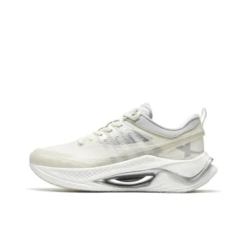 XTEP Shadow Engine Pro Wear Resistant Rebound Cushioning Low Top Running Shoes Men's White Gray