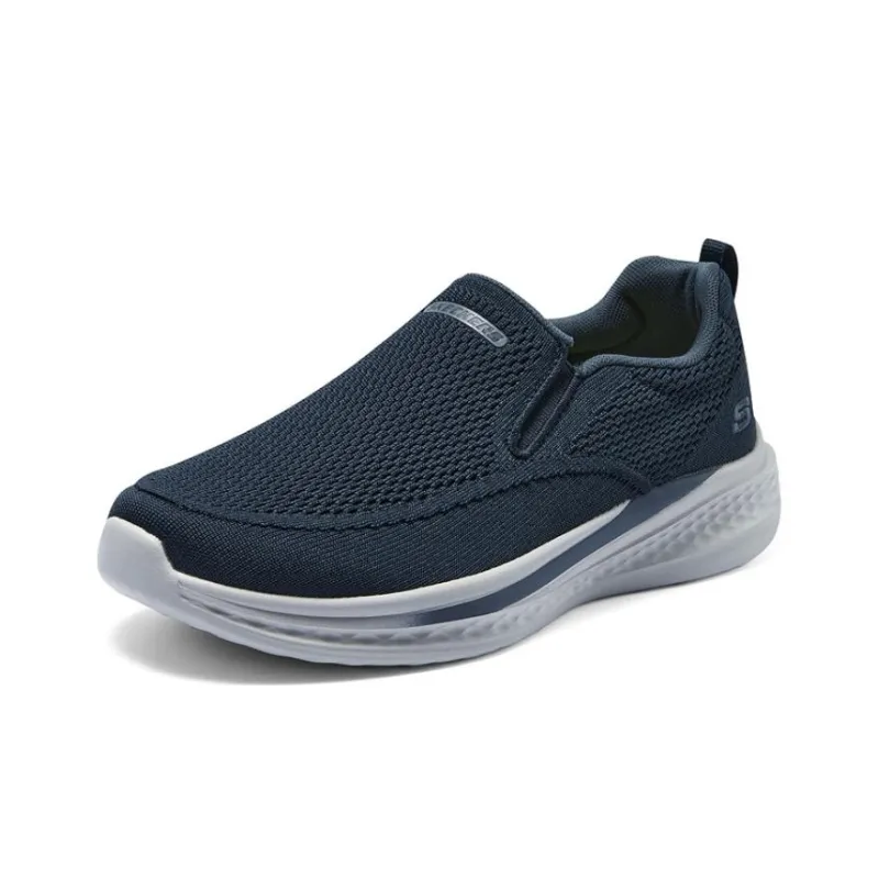 Skechers Non slip Breathable And Wear resistant Low Top Casual Shoes Men's Sea Blue-2