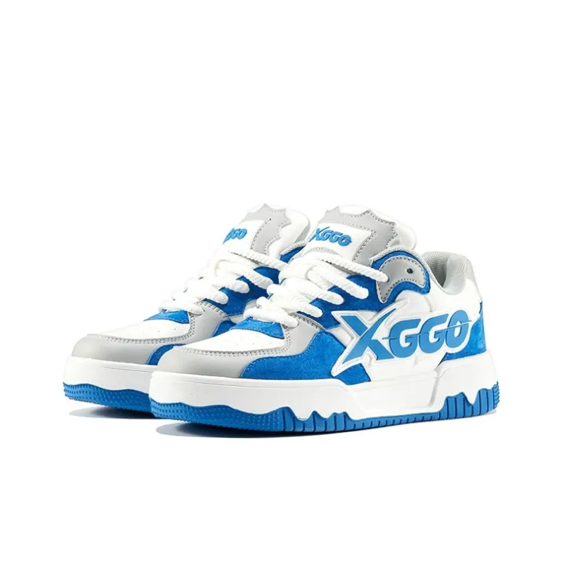 XIANGGUAN XGGO Lightning No.1 Wear Resistant Slip Resistant Low Top Skateboard Shoes Unisex White Blue-2