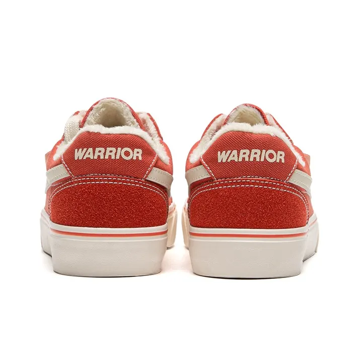 Warrior Low Top Canvas Shoes Unisex Red Beige-3