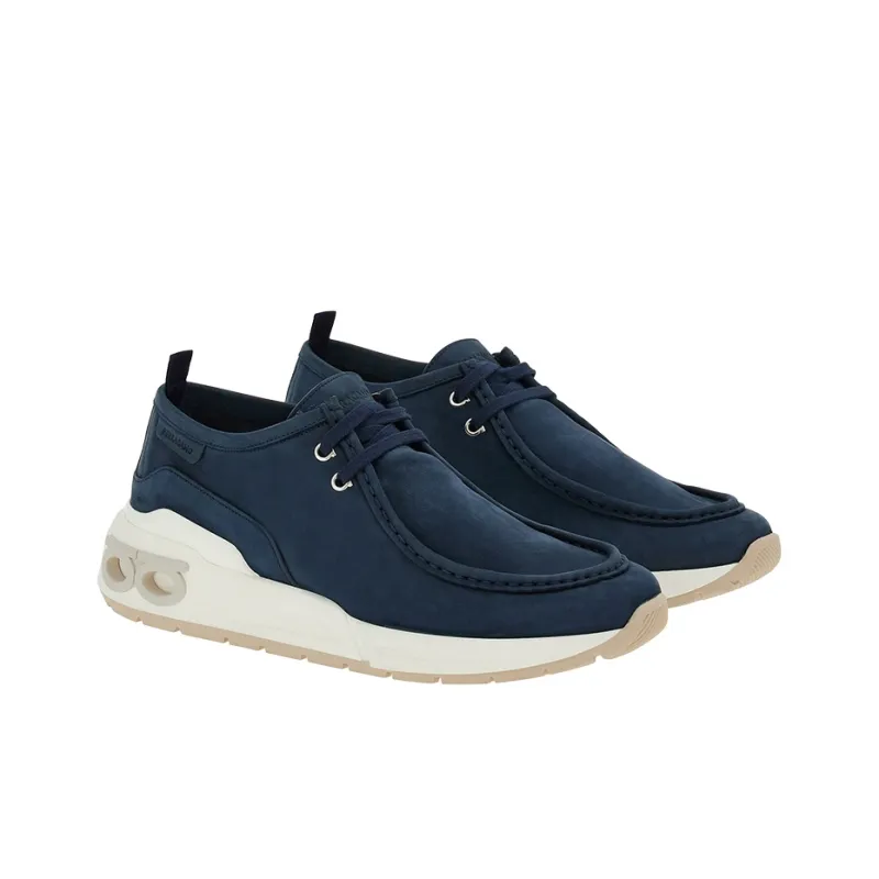 FERRAGAMO GANCINI Low Top Casual Shoes Men's Ocean Blue-1