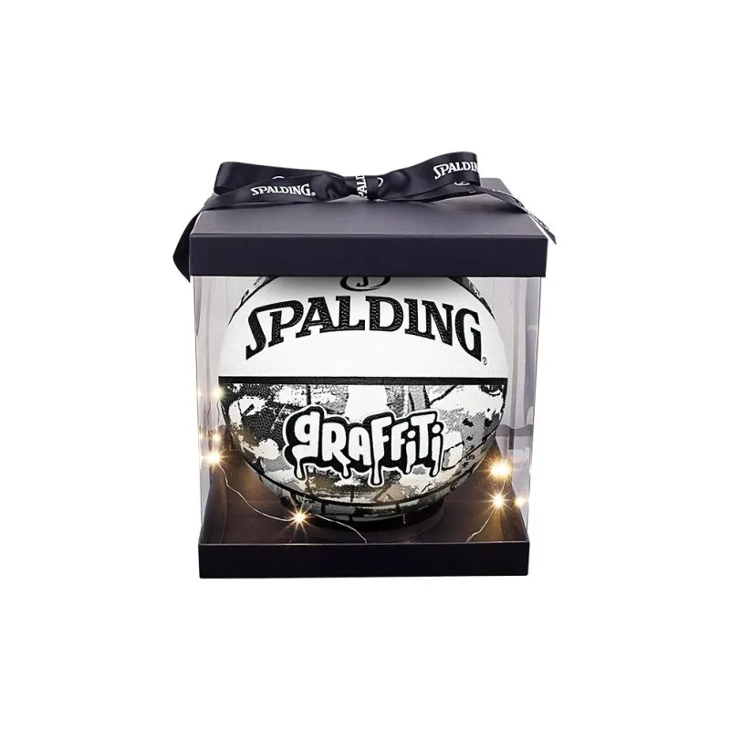 SPALDING Graffiti PU Basketball Black White Size 7 Training Competition Unisex-7