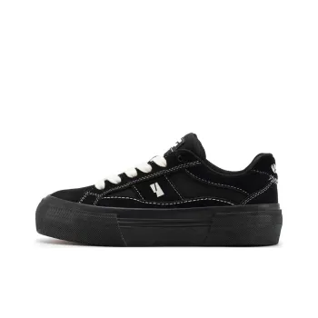 VEEMES 235S Slip Resistant Cushioning Impact Resistance Wear Resistant Low Top Skateboard Shoes Unisex Black