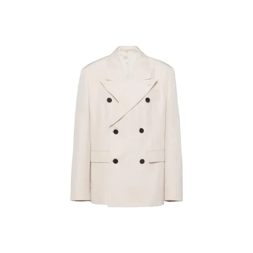 PRADA Business Suits Coats Men's Sand Yellow