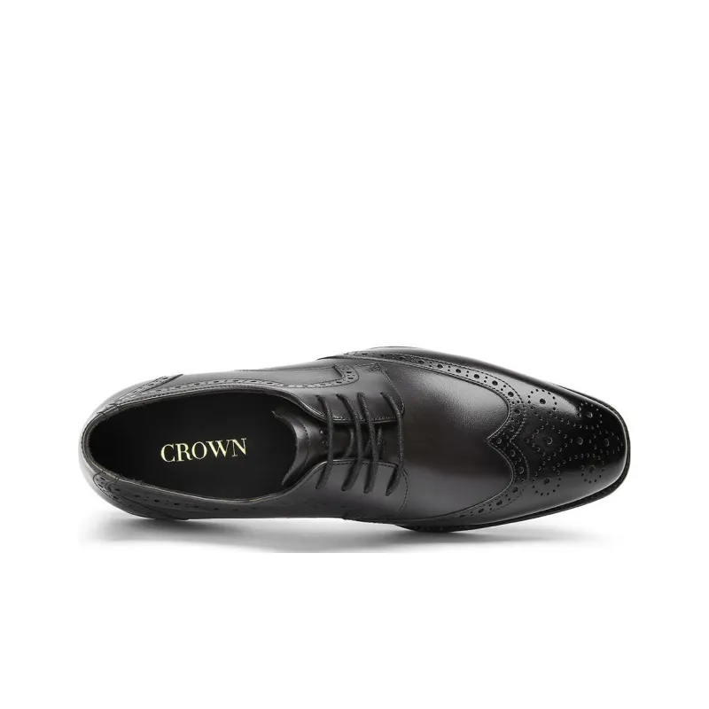 CROWN Dress Shoes Men's One Yard Larger-4