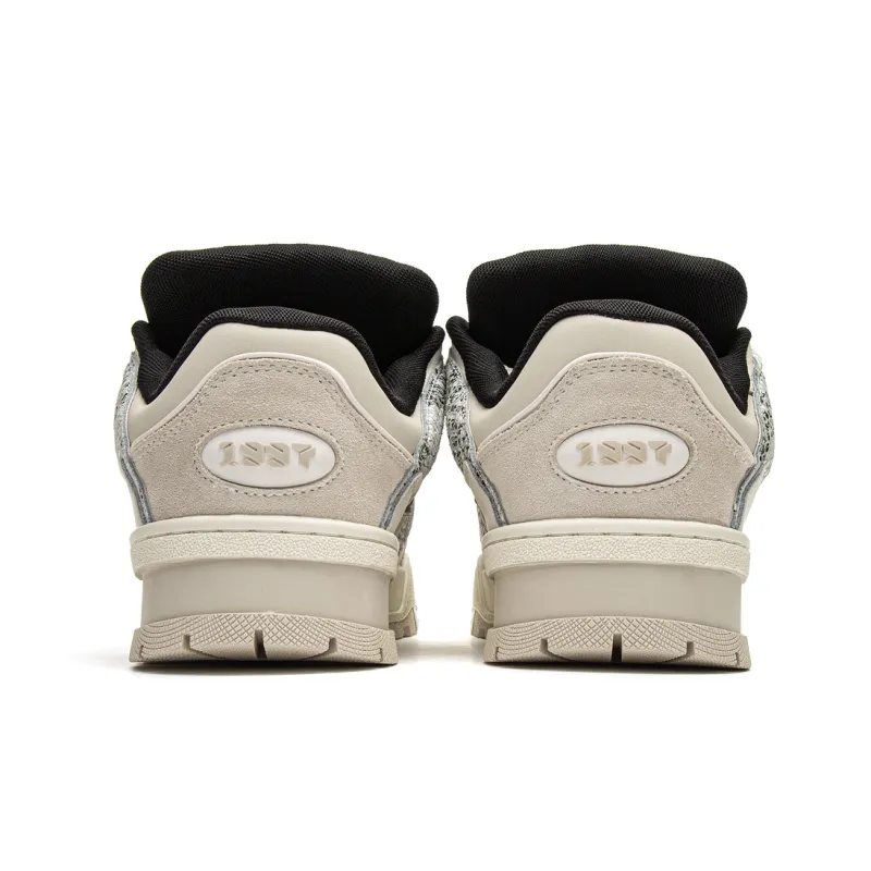 Youthloser Wear Resistant Low Top Skateboard Shoes Unisex Beige-4