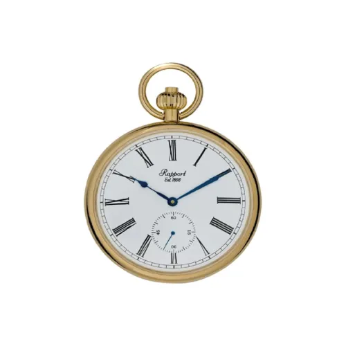 RAPPORT Manual Mechanical Movement Metal Pocket Watch 52mm Unisex Gold PW94Rapport