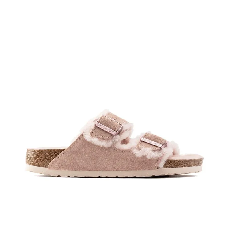 Birkenstock Arizona Shearling Suede Light Rose-1