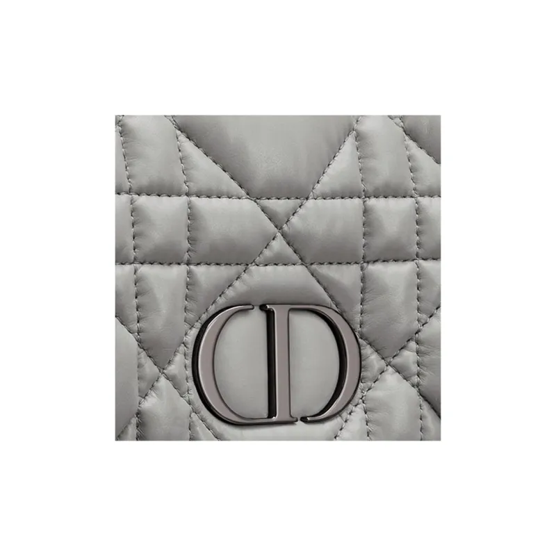 DIOR Cow Leather Shoulder Bag Crossbody Bag Women's Gray-5