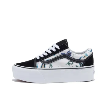 Vans Old School Slip Resistant Shock Absorbers Low Top Skateboard Shoes Unisex Black White