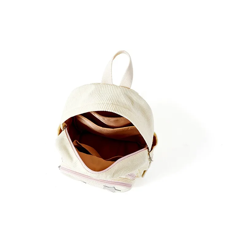 Sound For Life Fabric Backpack Small Size Women's Ecru-3