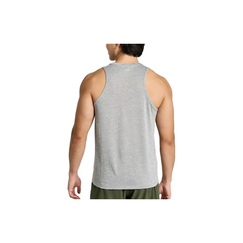 Saucony Stopwatch Graphic Tank Tops Men Gray-1