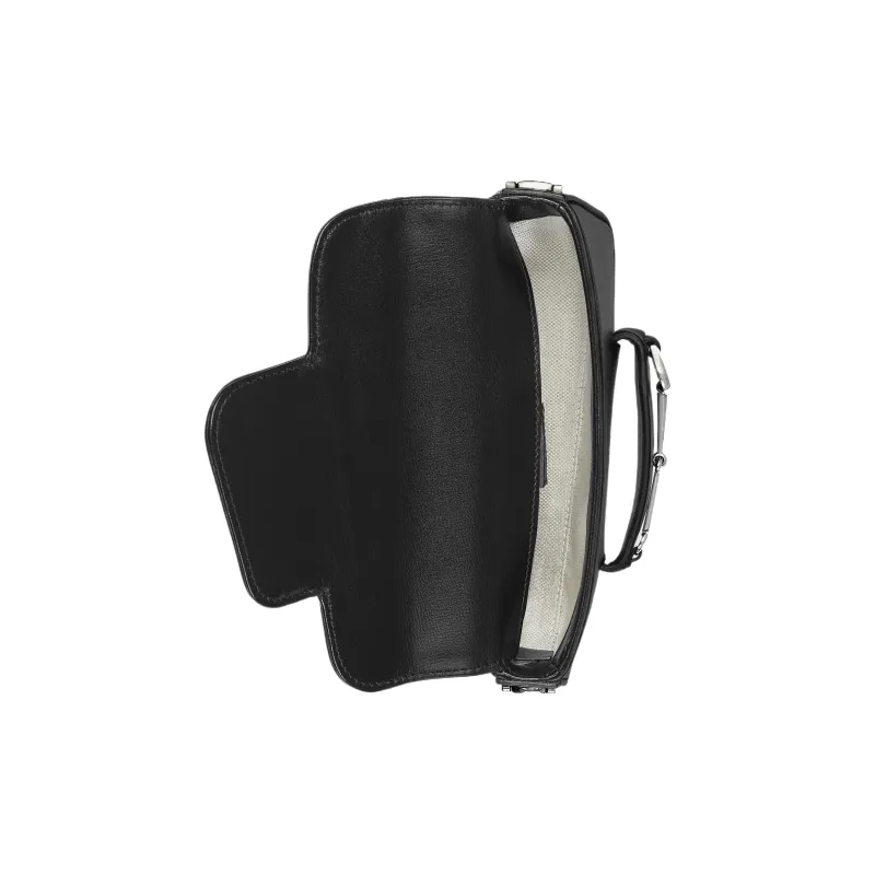 GUCCI Horsebit 1955 Recycled Resource Plant Material Handbag, Shoulder Bag Women's Black-5