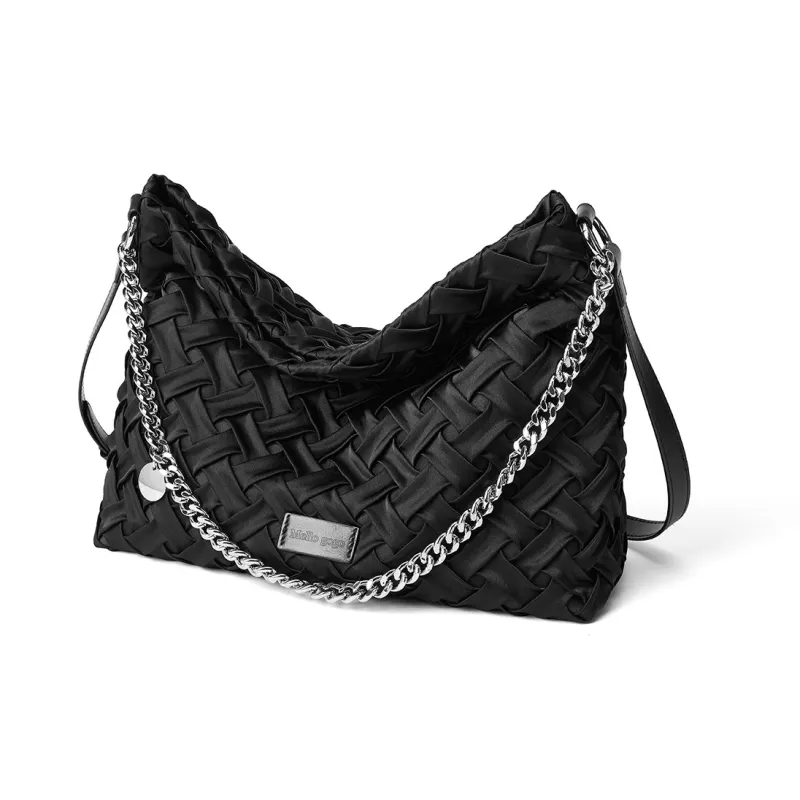 MELLO GOGO Fabric Shoulder Bag Regular Women's Black-1