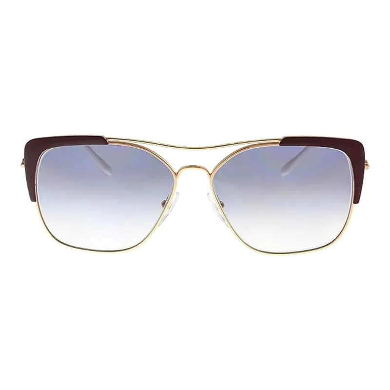 PRADA Plastic Metal Irregular Shape Sunglasses Unisex Rose Gold-1