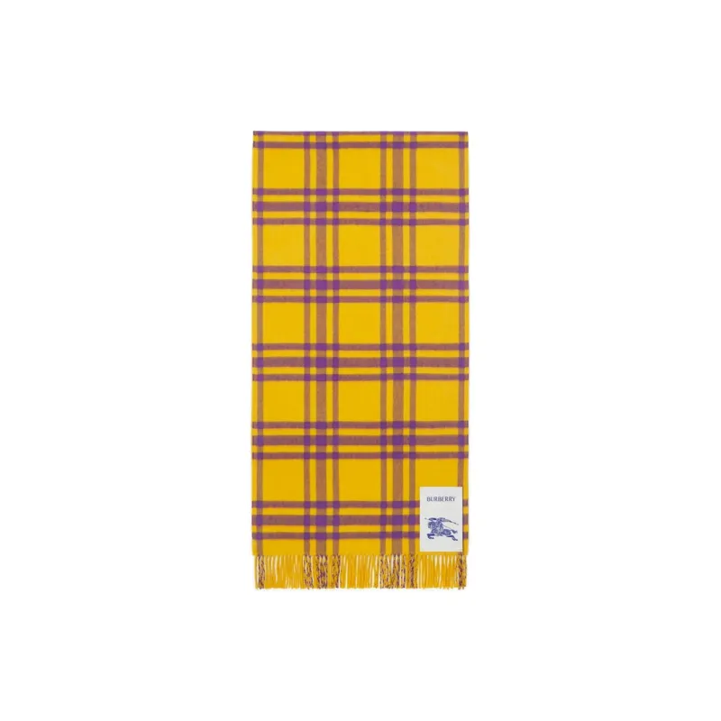 Burberry Logo Patch Checkered Scarf-1