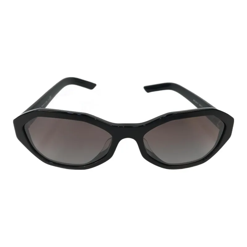 PRADA Acetate Irregular Shape Sunglasses Unisex Black-1
