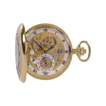 RAPPORT Mechanical Movement Metal Pocket Watch 53mm Unisex White