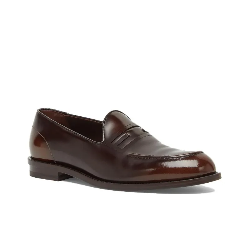 FENDI FF-embossed Patent Leather Loafers-2