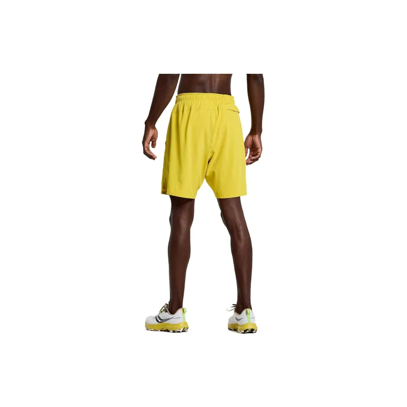 Saucony Outpace Casual Shorts Men Yellow-2