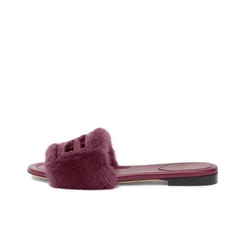 fendi cycling Baguette Slide Slippers 1cm Women's Red