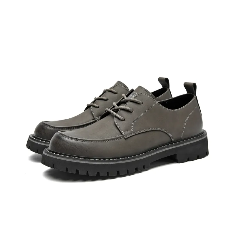 HLA Dress Shoes Men Low Top Black/Brown-8