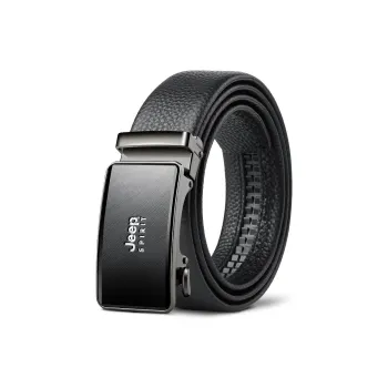 JEEP SPIRIT Automatic Buckle High-End Top Layer Cow Leather Leather Belts Men's 3.5cm
