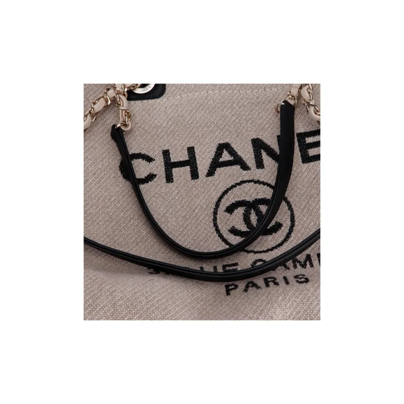 CHANEL Large Capacity Beach Bag, Tote Bag, Shopping Bag, Shoulder Bag, Handbag Medium Size Women's Beige-6