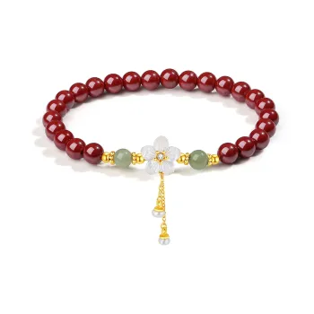 YINCHIE Reconstructed Cinnabar Bracelets Women's