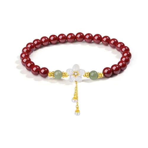 YINCHIE Reconstructed Cinnabar Bracelets Women's