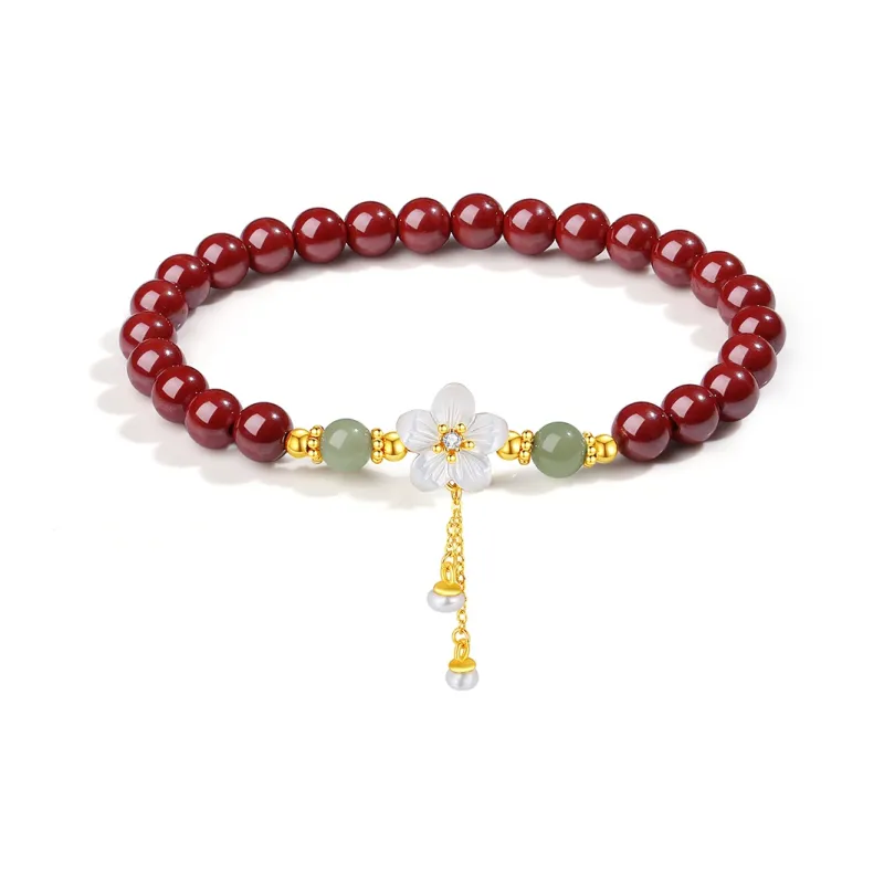 YINCHIE Reconstructed Cinnabar Bracelets Women's-0