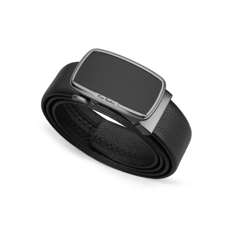 PIERRE CARDIN Business Casual Automatic Buckle High End Cow Leather Belts Men's Width 3.5cm-1
