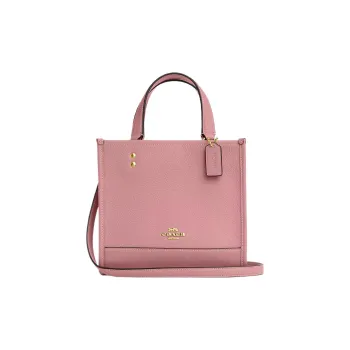 COACH Dempsey Leather Sheet Music Bag Tote Bag Shopping Bag Shoulder Bag Crossbody Bag Handbag Small Size Women's Pink