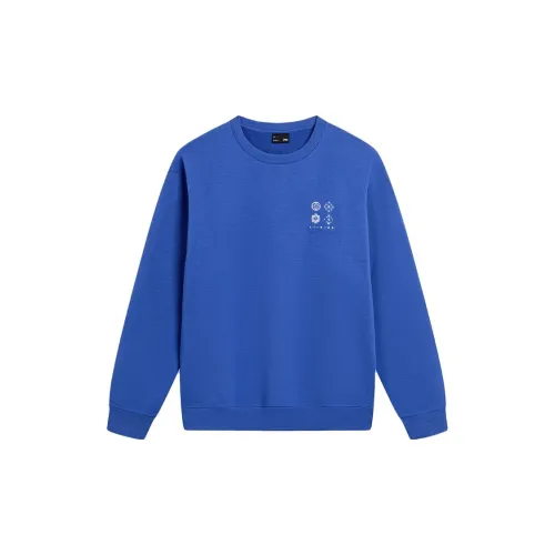 LINING Sports Life Collection Sweatshirts Men Bright Color Blue